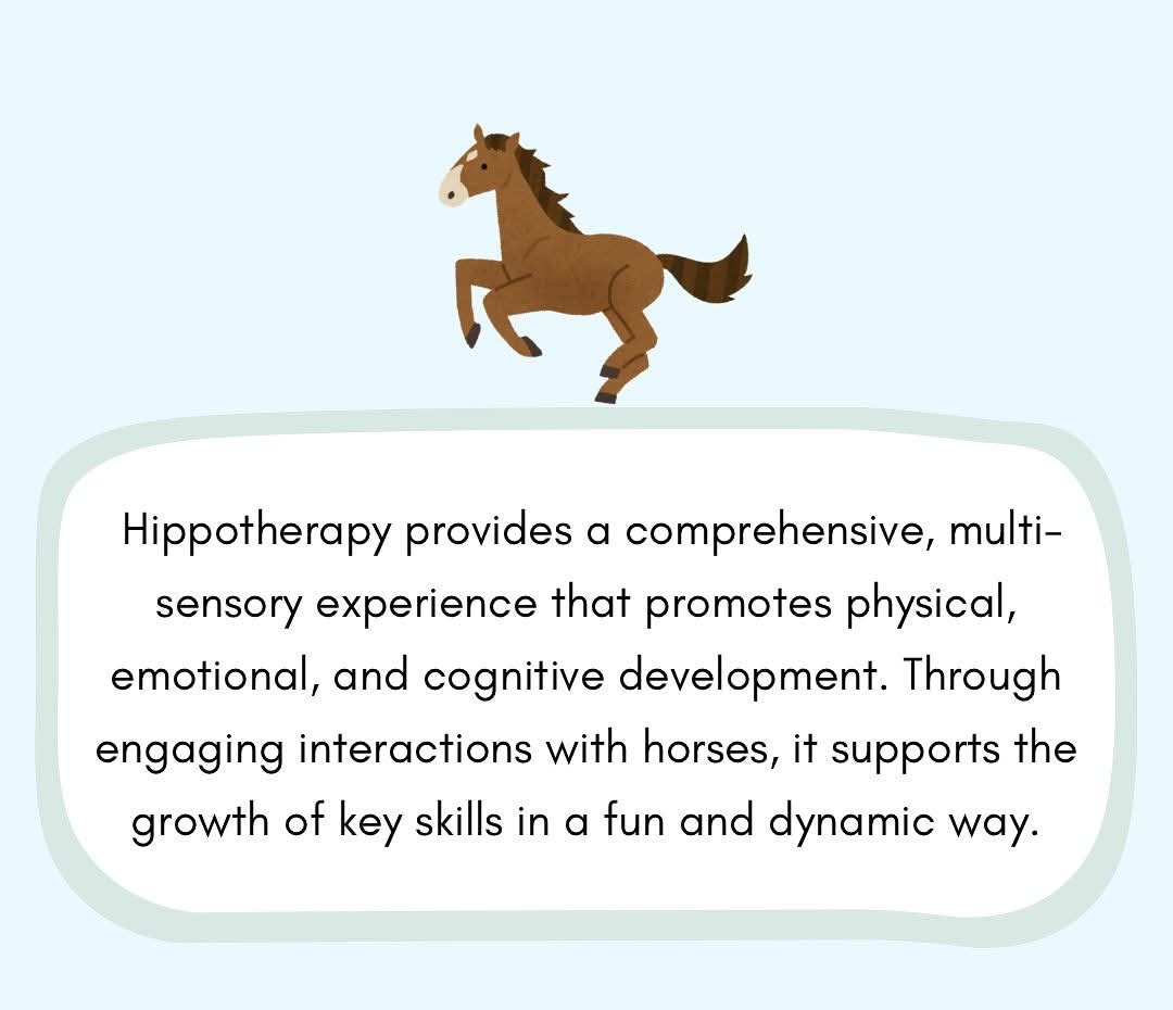 Illustration of a horse used in hippotherapy
