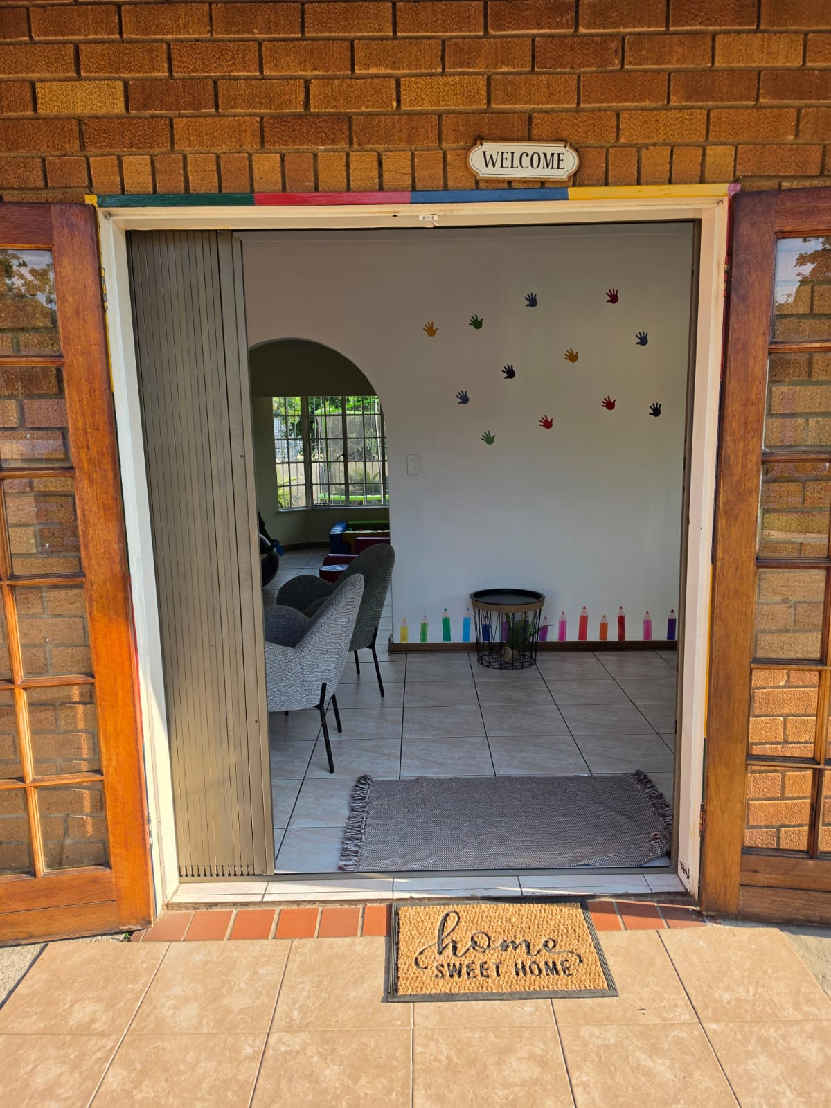 The welcoming entrance to the centre